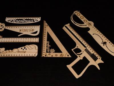 Engraved Wooden Rulers