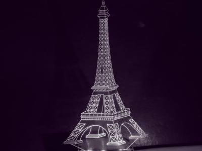 Eiffel Tower Sign Light