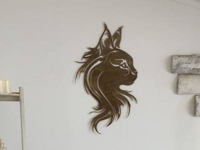 Cat-shaped Wall Decoration