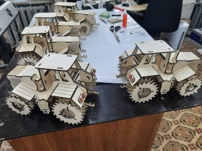 Wooden Tractor 3D Model