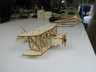 Wooden Toy Airplane Double Decker Toy Aeroplane DXF File