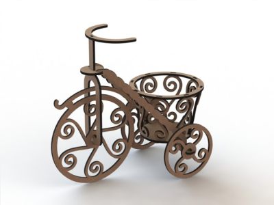 Bicicleta Pequena 3mm DXF File