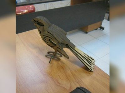 Sparrow 3D Puzzle SVG File