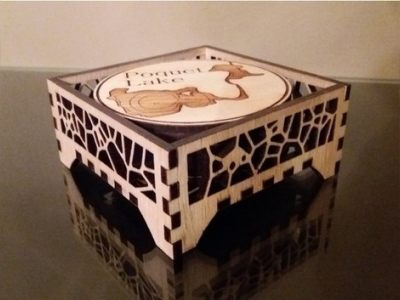 Voronoi Coaster Holder Template SVG File