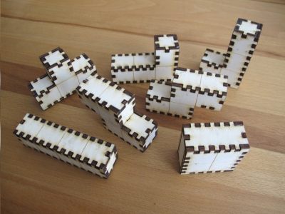 Wooden Tetris Blocks 4mm DXF File