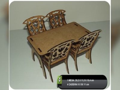 Table And Chairs DXF File
