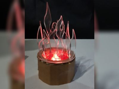 Round Acrylic Fire Pit Model SVG File