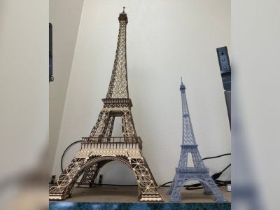 Eiffel Tower 3D Model SVG File