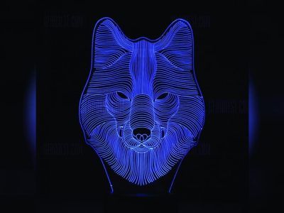 Wolf 3D LED Night Light