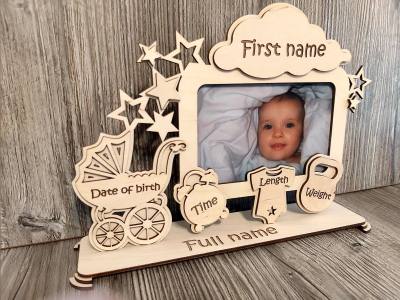 Photo frame. Child metrica