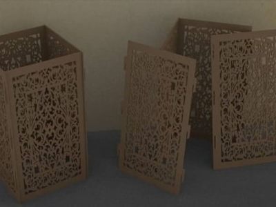 Floral Pattern Openwork Box CDR File