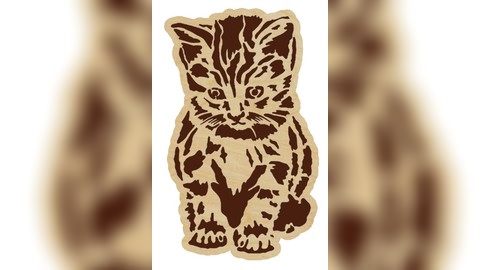 Laser Engraving Cat Design