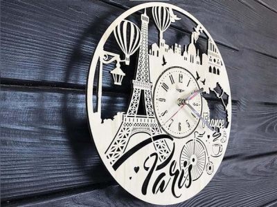 France Paris Wall Clock Template Vector File
