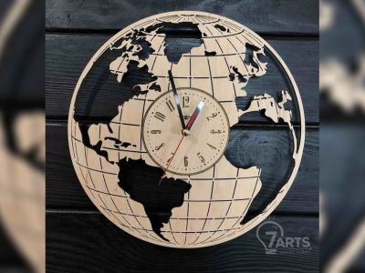 Word Map Wall Clock, Room Decorative Wall Clock Vector File