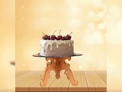 Wooden Decor Cake Stand CDR File