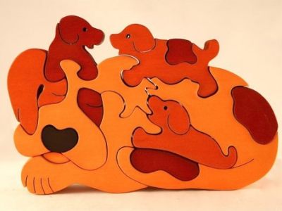 CNC Dog Jigsaw Puzzle Kids Puzzle Game CDR File