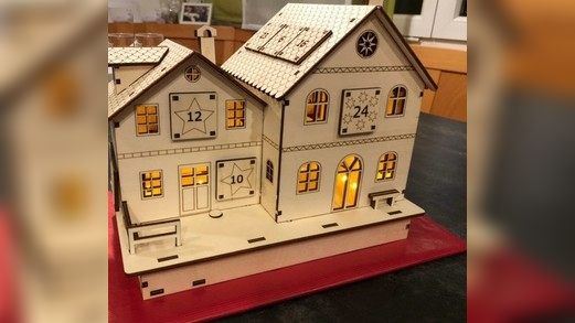 Advent Calendar House, Wooden Light House