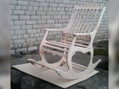 CNC Laser Cut Wooden Rocking Chair Design CDR File