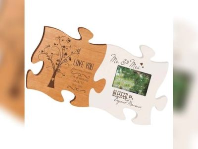 Wooden Puzzle Shape Wall Photo Frames Family Frame DXF and CDR File