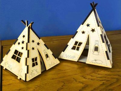 Tent Shape Night Lamp Model Vector File