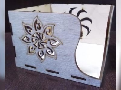 Wooden Napkin Holder with Pattern File