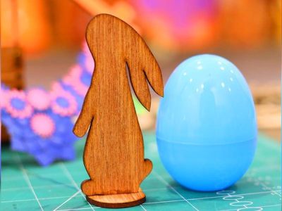 Bunny Stand Decoration Easter Bunny Decor Item 3mm Vector File
