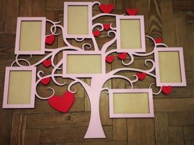 Tree Family Photo Frame Vector File