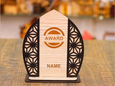 Award Template Wood Trophy Design Idea Vector File