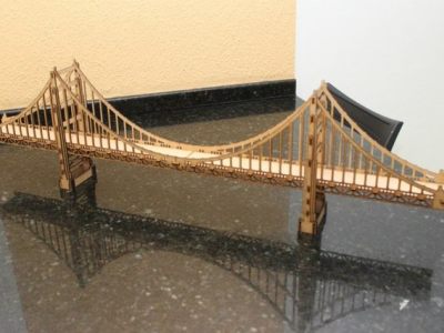 Wooden Golden Gate 3D Puzzle Bridge Model CDR Vectors File