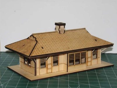Train Station 3D Puzzle Building Model Vector File