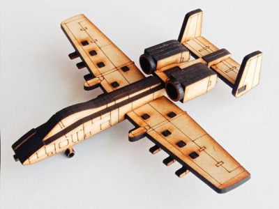 3D Wooden Puzzle Plane Toy Model CDR File