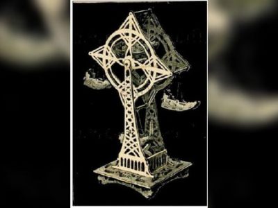 3D Wooden Puzzle Ferris Wheel Flower Vase Stand CDR File