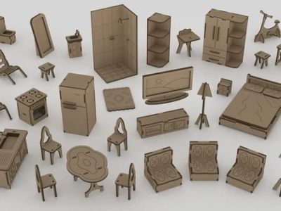 Doll Furniture with House CNC Laser Cutting