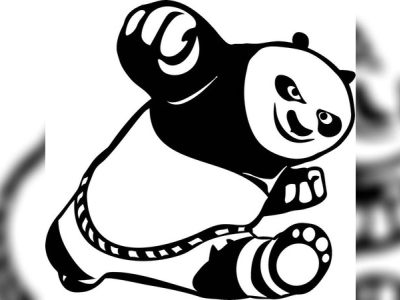 Car Stickers Cute Kung Fu Panda