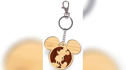 Wooden Mickey Mouse Keychain Vector CDR and PDF File