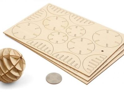 Wooden Layout of 3D Puzzle Wooden Ball DXF File