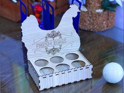 Wooden Egg Stand Easter Egg Display Stand Fresh Egg Holder 3mm Vector File