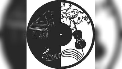 Violin Modern Wall Clock Frame CDR File