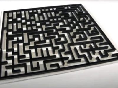 3D Wooden Maze Board Game CDR File