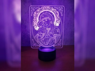 Icon of the Virgin Acrylic Lamp CDR File