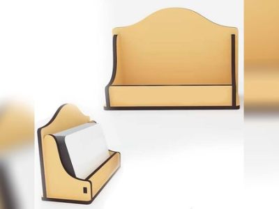 Business Card Holder Office Desk Visiting Card Organizer DXF and CDR File
