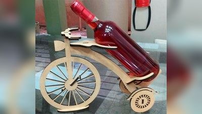 Bottle Stand Template Laser Cut CDR File