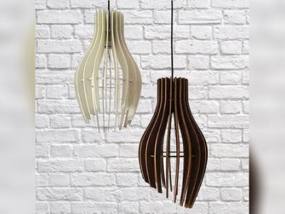 3D Puzzle Chandelier Lamp Models DXF File
