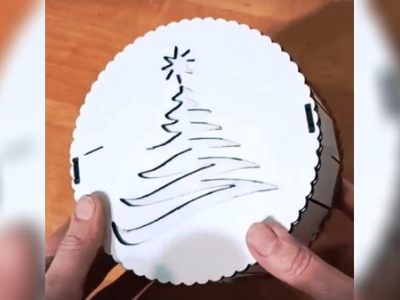 Wooden Round Christmas Gift Box PDF and CDR File