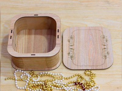 Jewelry Box Template Living Hinge Lid Box 3mm Vector File