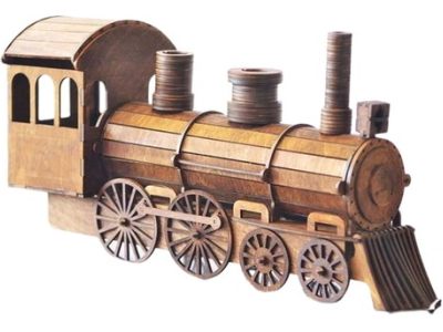 Wooden 3D Train Model CDR and Ai Vector File