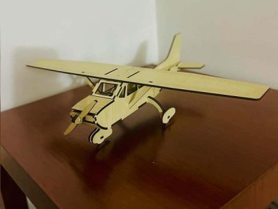 Wooden Airplane Model Toys Template Vector File