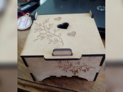 Wooden Jewelry Box Wedding Box Vector File