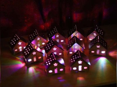 Tealight House Christmas Decoration LED Lamp Design