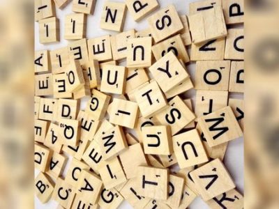 Wooden Scrabble Alphabet Tiles Letters Template CDR and DXF